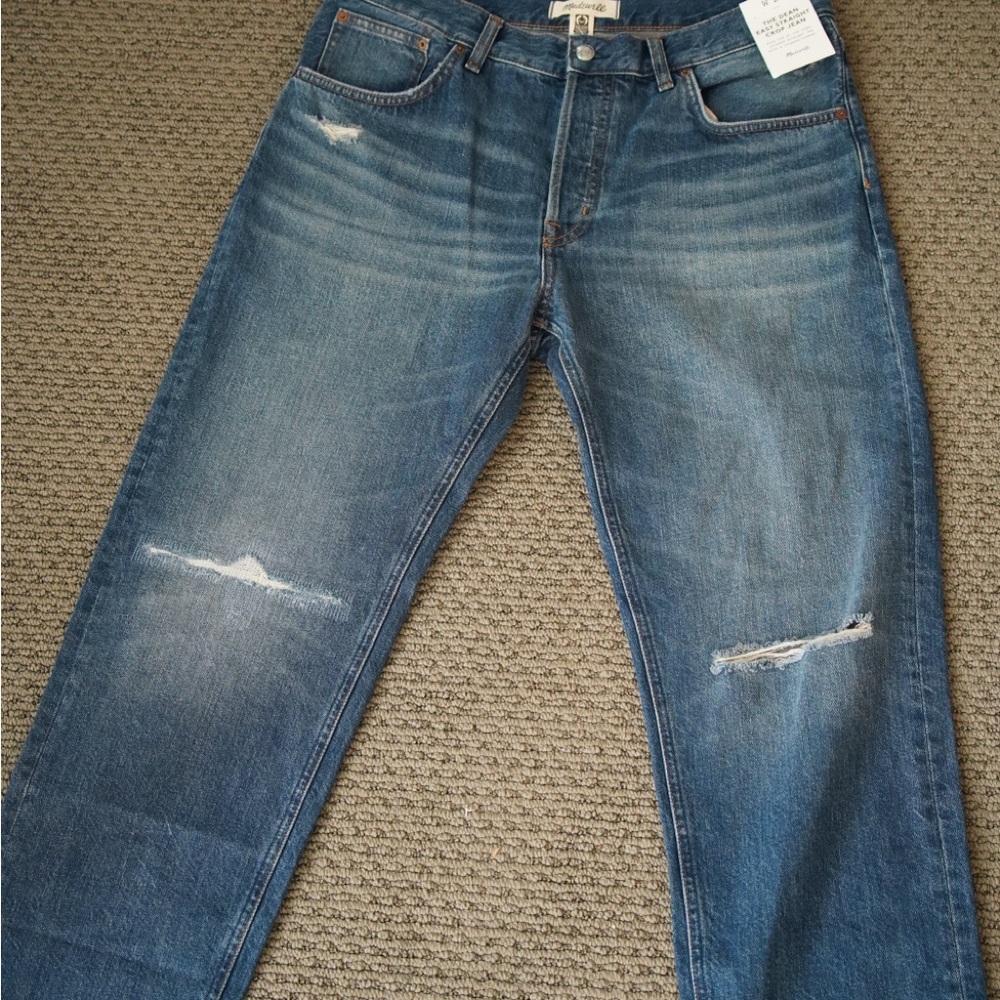 Madewell Women's Blue Distressed Ankle Jeans